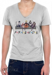 T-Shirt homme Col V Friends parodie Naruto manga