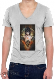 T-Shirt homme Col V Ghost in the shell Fan Art