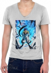 T-Shirt homme Col V Gogeta SSJ Blue ArtFusion