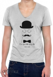 T-Shirt homme Col V Hercules Poirot Quotes