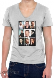 T-Shirt homme Col V Jean Dujardin collage