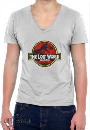 T-Shirt homme Col V Jurassic park Lost World TREX Dinosaure