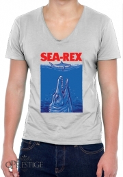 T-Shirt homme Col V Jurassic World Sea Rex