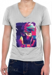 T-Shirt homme Col V Kakashi pop art