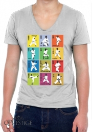 T-Shirt homme Col V Karate techniques