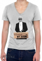 T-Shirt homme Col V Karl Lagerfeld Creativity is my name