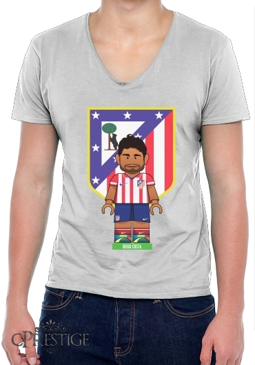 T-Shirt homme Col V Lego Football: Atletico de Madrid - Diego Costa