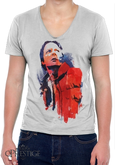 T-Shirt homme Col V Marty Mcfly