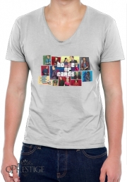 T-Shirt homme Col V Mashup GTA and House of Cards