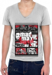 T-Shirt homme Col V Mashup GTA Mad Max Fury Road