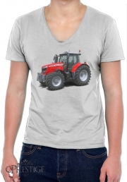 T-Shirt homme Col V Massey Fergusson Tractor