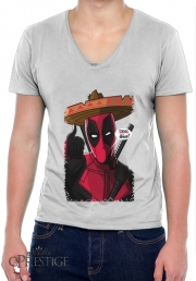 T-Shirt homme Col V Mexican Deadpool
