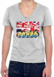 T-Shirt homme Col V Minions mashup One Direction 1D