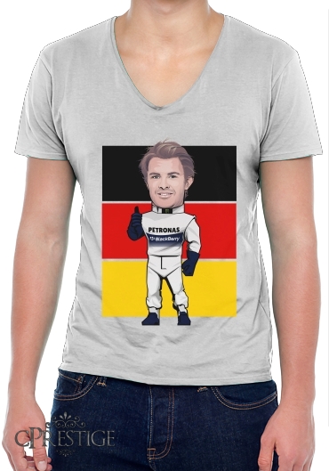 T-Shirt homme Col V MiniRacers: Nico Rosberg - Mercedes Formula One Team