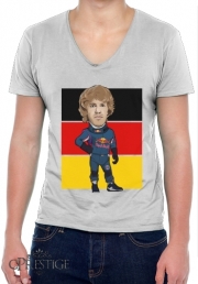 T-Shirt homme Col V MiniRacers: Sebastian Vettel - Red Bull Racing Team