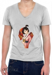 T-Shirt homme Col V Mulan Warrior Princess