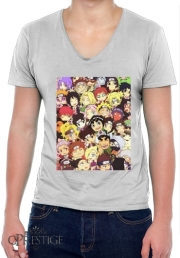 T-Shirt homme Col V Naruto Chibi Group