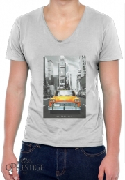 T-Shirt homme Col V Taxi Jaune Ville de New York City