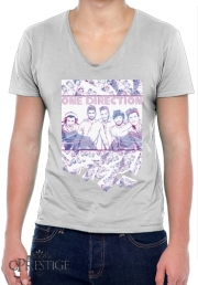 T-Shirt homme Col V One Direction 1D Music Stars