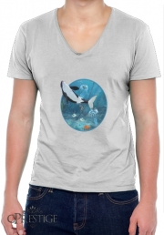 T-Shirt homme Col V Baleine Orca