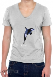 T-Shirt homme Col V Baleine