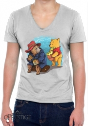 T-Shirt homme Col V Paddington x Winnie the pooh