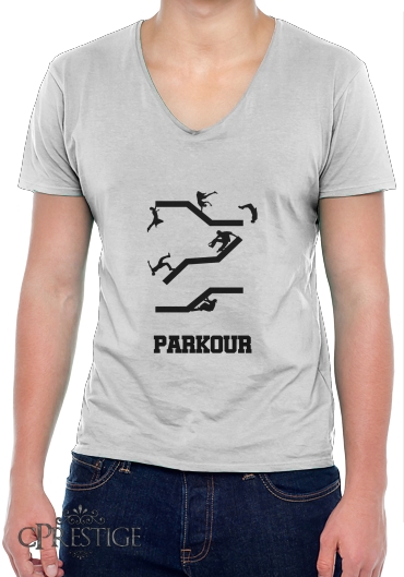 T-Shirt homme Col V Parkour