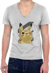 T-Shirt homme Col V Pikachu Lockscreen