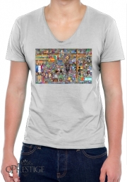 T-Shirt homme Col V Pixel War Reddit