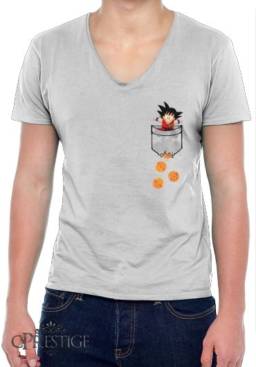 T-Shirt homme Col V Pocket Collection: Goku Dragon Balls