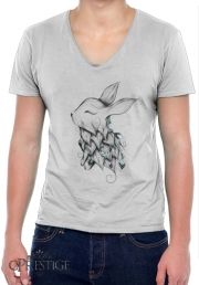 T-Shirt homme Col V Poetic Rabbit 