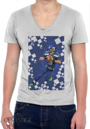 T-Shirt homme Col V Seattle Seahawks: QB 3 - Russell Wilson