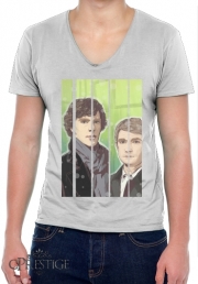 T-Shirt homme Col V Sherlock and Watson