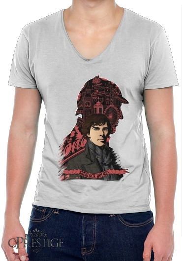 T-Shirt homme Col V Sherlock Holmes