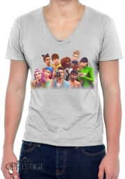 T-Shirt homme Col V Sims 4