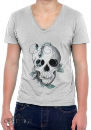T-Shirt homme Col V Skull Boho 