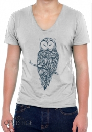 T-Shirt homme Col V Snow Owl