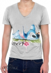 T-Shirt homme Col V Stitch watercolor