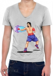 T-Shirt homme Col V Street Pacman Fighter Pacquiao