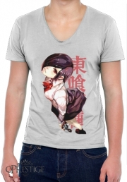 T-Shirt homme Col V Touka ghoul
