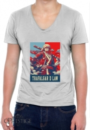 T-Shirt homme Col V Trafalgar D Law Pop Art