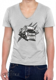 T-Shirt homme Col V Truck Racing