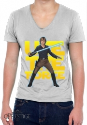 T-Shirt homme Col V Use the force