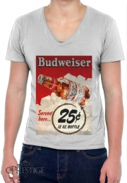 T-Shirt homme Col V Vintage Budweiser