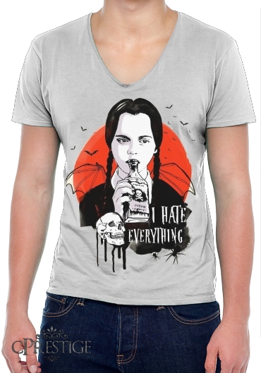 T-Shirt homme Col V Mercredi Addams have everything