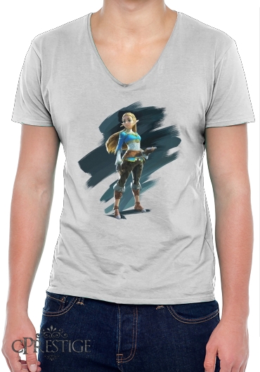 T-Shirt homme Col V Zelda Princess