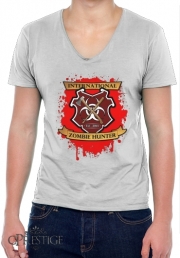 T-Shirt homme Col V Zombie Hunter