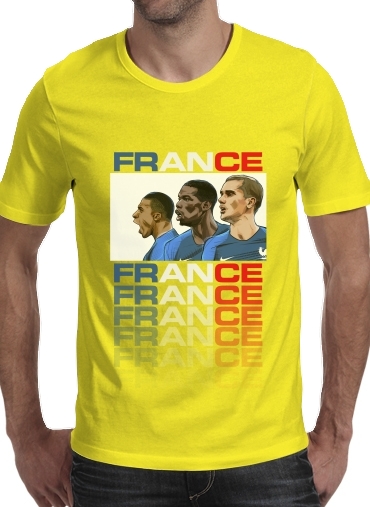 T-Shirt Manche courte cold rond Allez Les Bleus France 