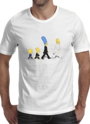 T-Shirt Manche courte cold rond Beatles meet the simpson