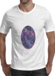 T-Shirt Manche courte cold rond Blue pink bubble cells pattern
